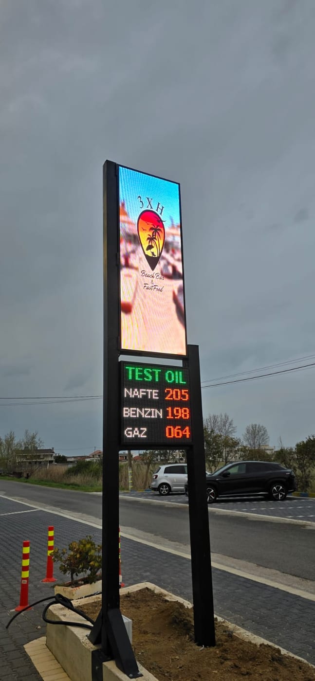 Totem LED për pikë karburanti me çmime